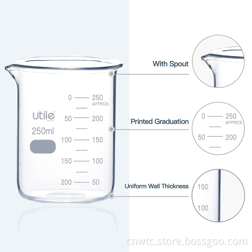 Customizable 1000ml Transparent Glass Beaker - Personalize with Your Logo